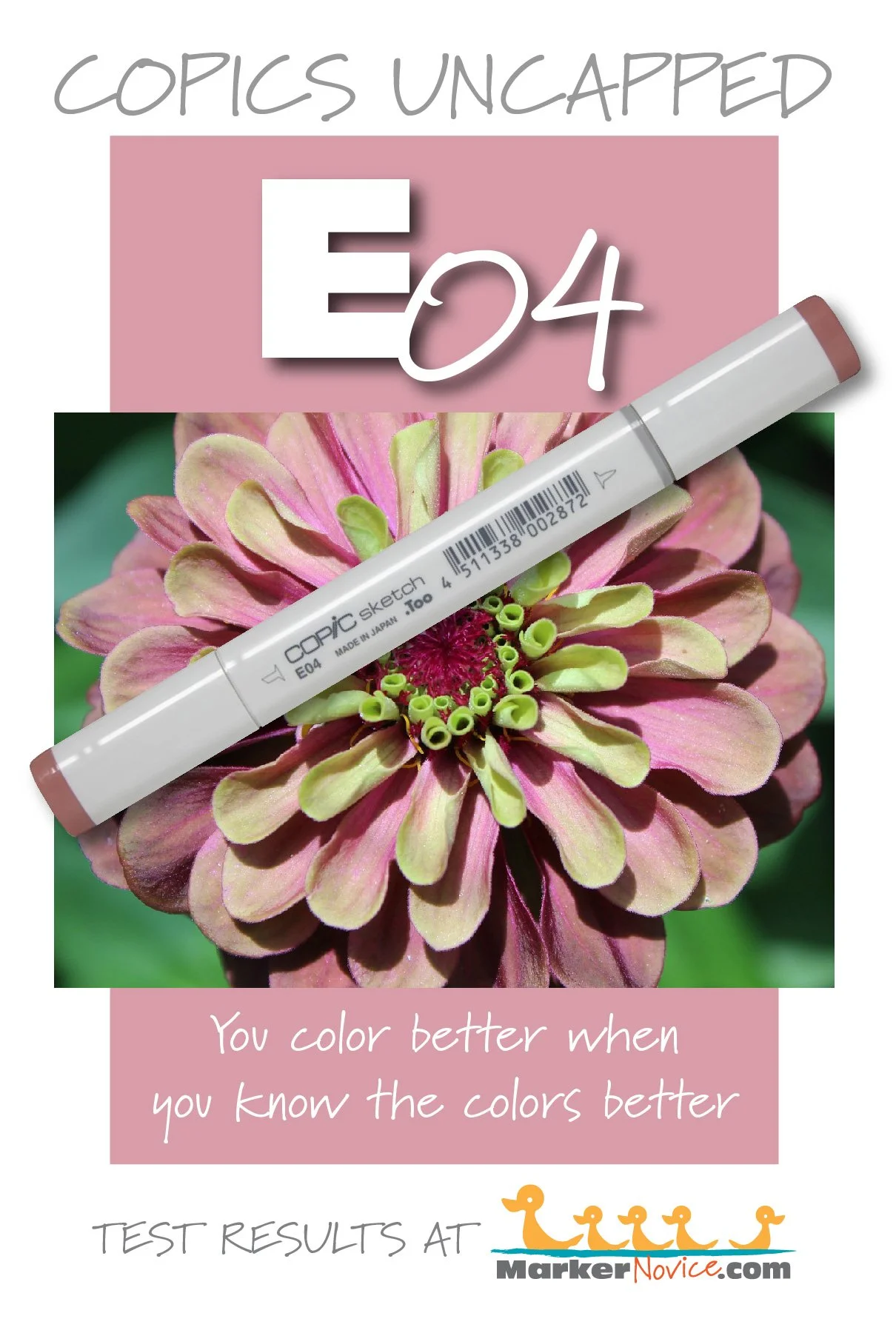 E04 Lipstick Natural: Copics Uncapped (Marker Swatch, Ink Testing